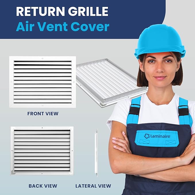 16x12 Inch Air Return Vent Cover Decorative – Premium Aluminum AC Vent Cover - Image 2