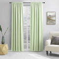 DONREN Light Green Blackout Curtains 96 inch Length by DONREN