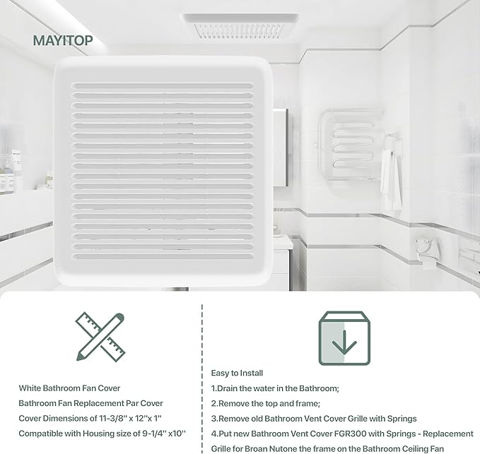 FGR300 Bathroom Vent Grille Cover - Image 6