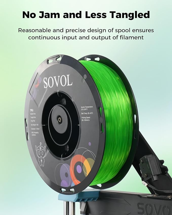 Sovol TPU Filament 1.75mm, 95A Soft TPU Flexible 3D Printer Filament - Image 4