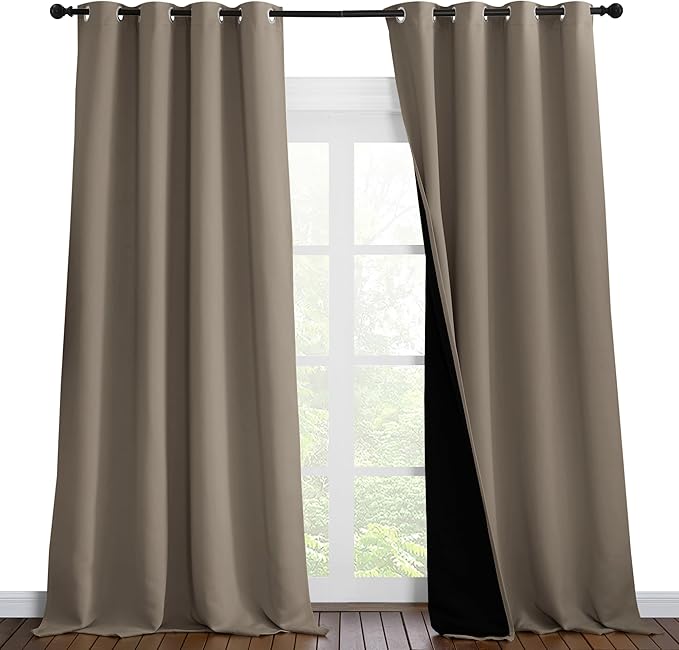 NICETOWN 100% Blackout Blinds, 52 inches x 102 inches, Laundry Room Decor by NICETOWN