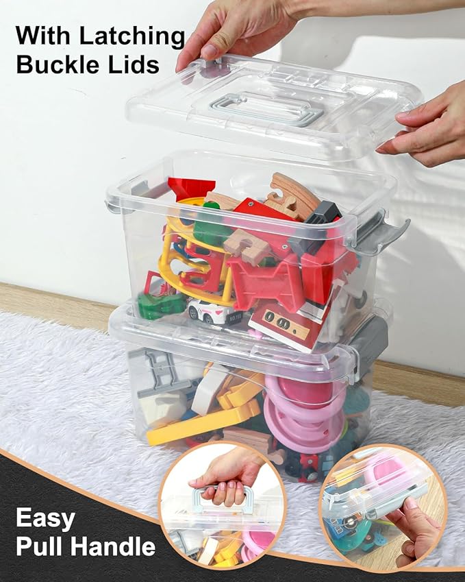 Plastic Storage Bins 7 Quart-Storage Organizer Bins - Image 5