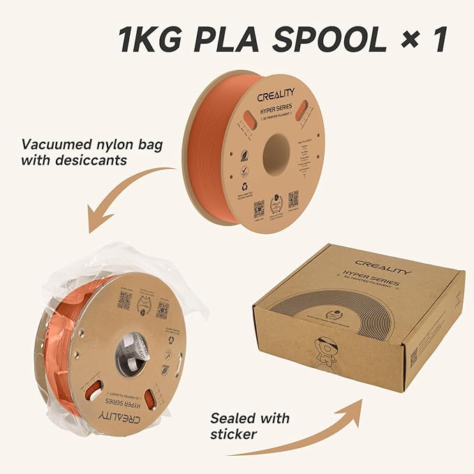 Official Creality Hyper PLA Filament 1.75mm, High Speed PLA 30-600mm/s Rapid 3D - Image 7