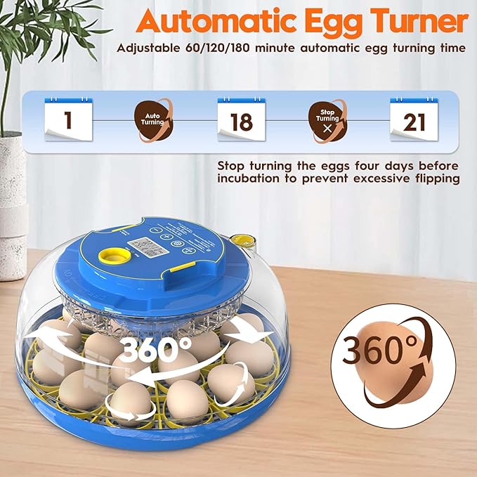 Incubator for Hatching Eggs-18 Egg Incubator - Image 4