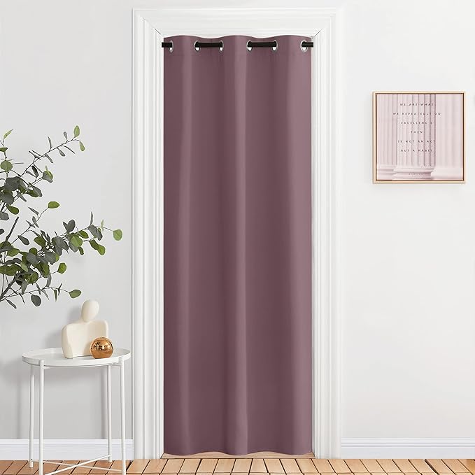 NICETOWN Dry Rose Blackout Room Darkening Drapery, Single Panel, 42 x 84-inch by NICETOWN