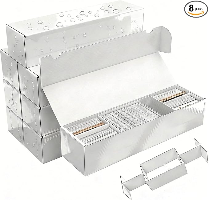 Upgraded Card Storage Box with Removable 5-Compartment, Organization Storage by XRACV