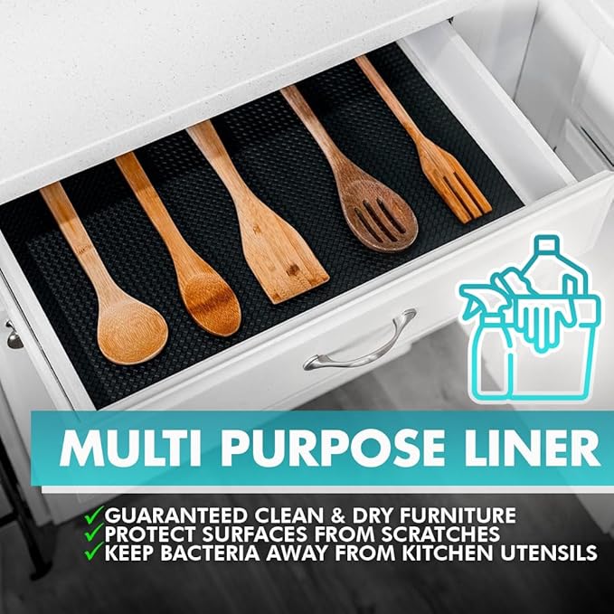 Shelf Liner, Drawer Liner & Kitchen Cabinet Liner – Thick Waterproof Rubber - Image 5