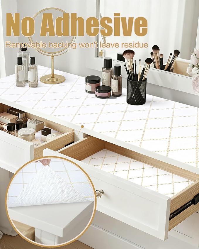 Shelf Liners for Kitchen Cabinets Non-Adhesive, Non-Slip Thickened Shelf Paper - Image 3