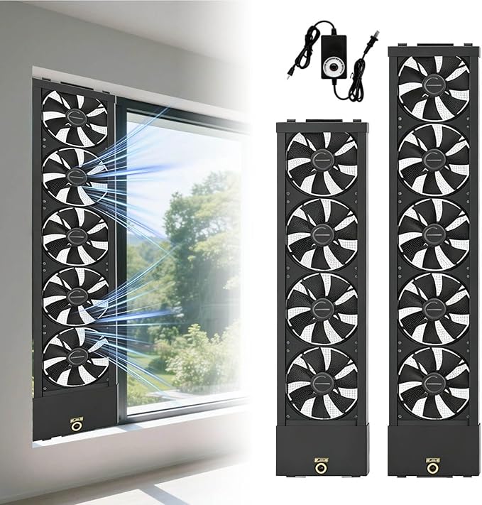 Adjustable Window Exhaust Fan for Sliding Windows, Vertical Window Exhaust Fan by Unknown