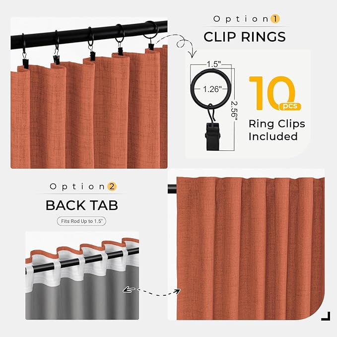 INOVADAY Thermal Sliding Door Curtains 100% Blackout Curtains - Image 4