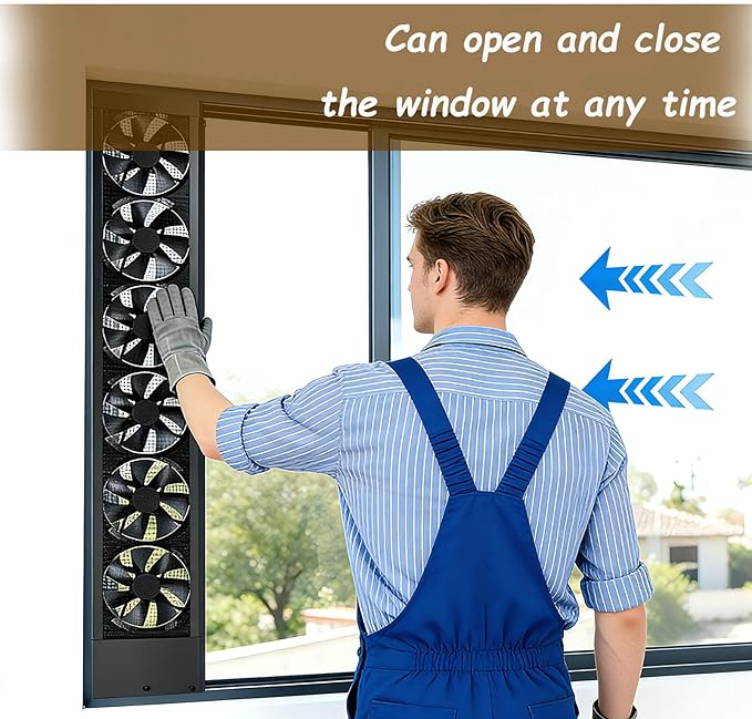 Vertical Window Exhaust Fan for Sliding Windows-Easy Tool-Free Installation - Image 6