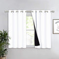 NICETOWN White 100% Blackout Curtain 45 inches Long, 2 Thick Layers Completely by NICETOWN