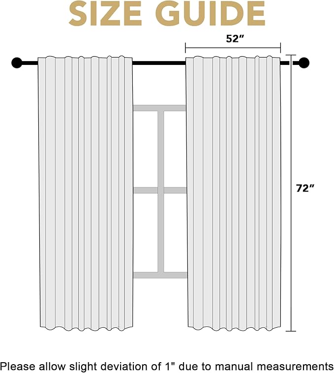 H.VERSAILTEX Blackout Curtains Thermal Insulated Window Treatment Panels Room - Image 7