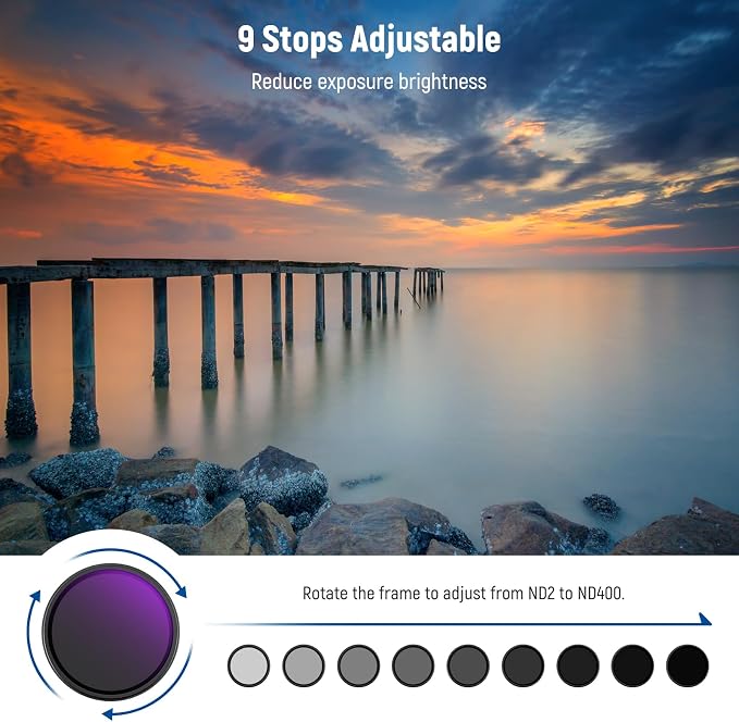 NEEWER 52mm ND2-400 Variable ND Filter - Image 2