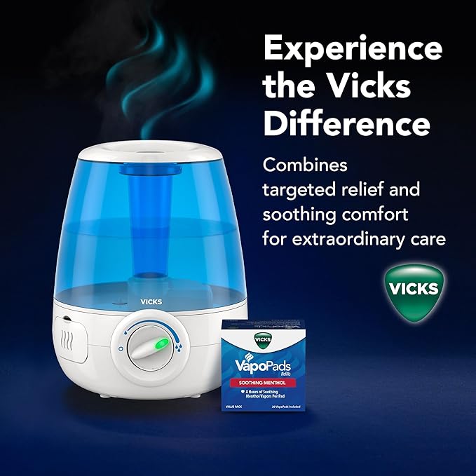 Vicks Filter-Free Ultrasonic Humidifier, Recommended by Pediatricians* - Image 6