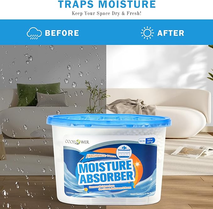 6-Pack Moisture Absorber, 9.8 oz, Traps Moisture & Humidity, Portable - Image 5
