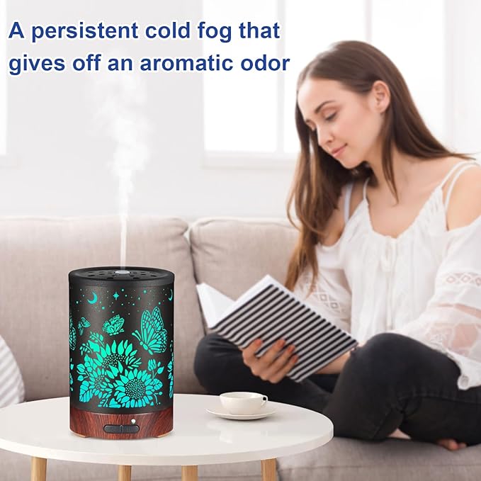 Essential Oil Diffuser- Aromatherapy Diffuser with7 Colors Light and Auto-Off - Image 4