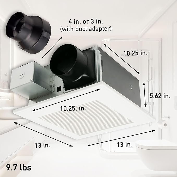 Panasonic WhisperFit Ceiling Mount Bathroom Exhaust Fan - Image 2