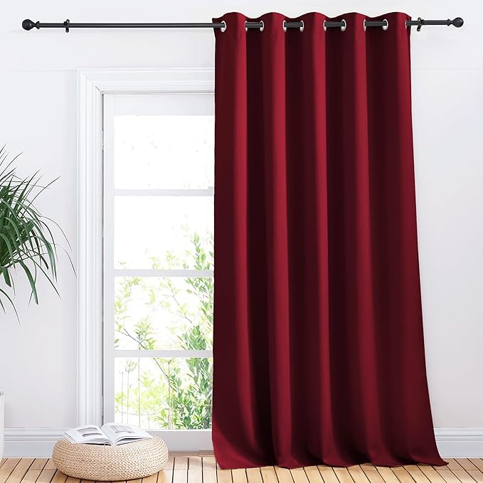 NICETOWN Sliding Door Curtains, Wide Thermal Blackout Patio Door Curtain Panel by NICETOWN