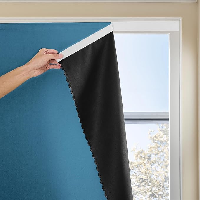 Magic Tape Stick on Portable Curtains by JILRON