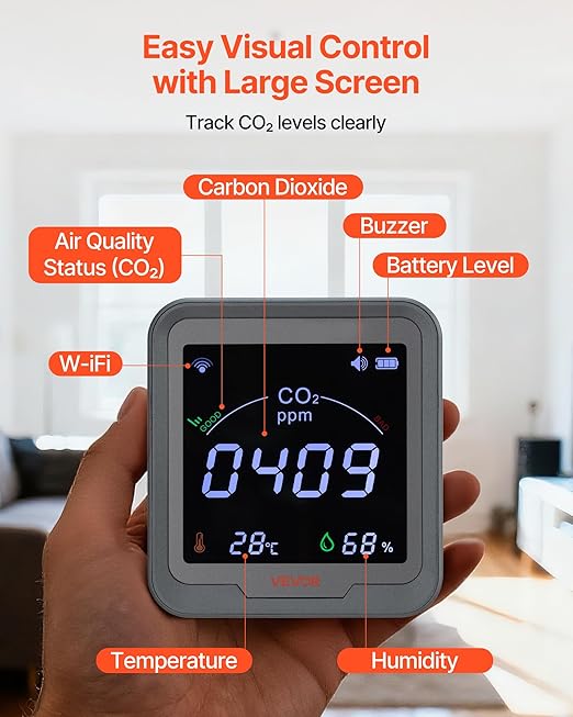 VEVOR Carbon Dioxide Monitor, CO2 Controller - Image 7