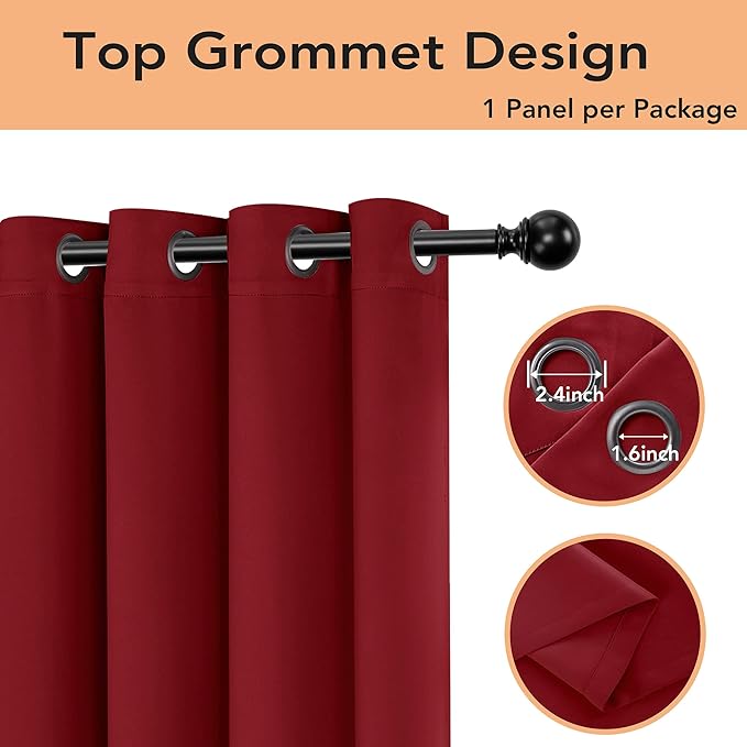 BONZER Room Divider Curtains Total Privacy Wall Room Darkening Grommet Wide - Image 3