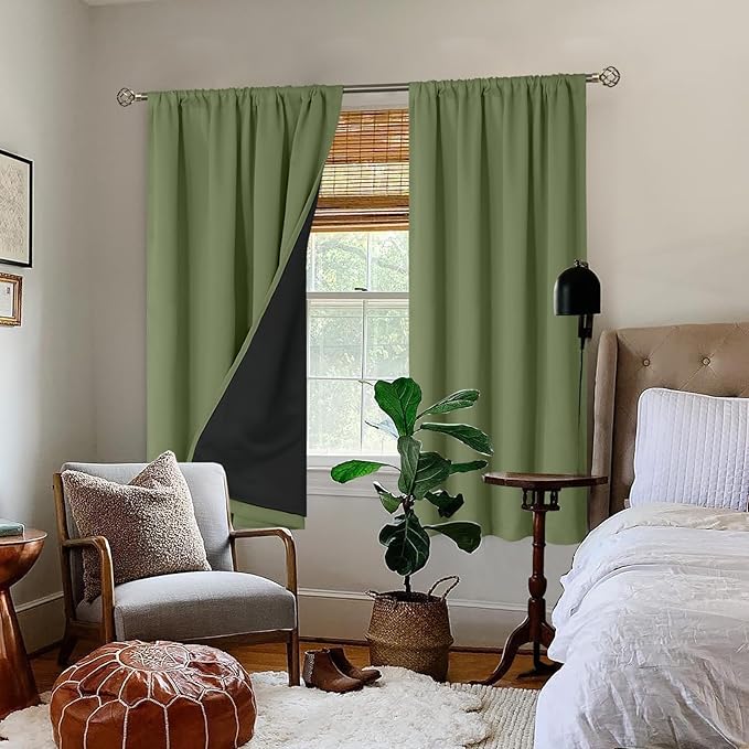 BGment Blackout Curtains for Bedroom 63 Inch Length, Thermal Insulated Full - Image 2