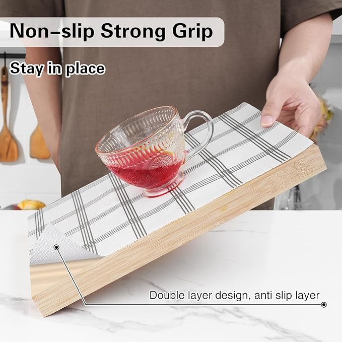 Drawer and Shelf Liner for Kitchen Cabinet, Non-Adhesive Cabinet Liner 12in x - Image 2