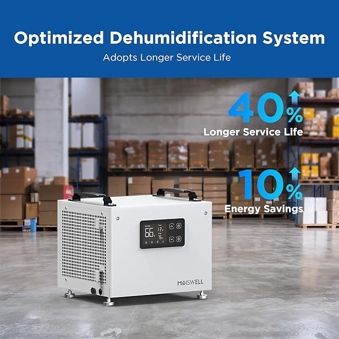 70 Pints Commercial Dehumidifier, Portable Crawl Space Dehumidifier - Image 3