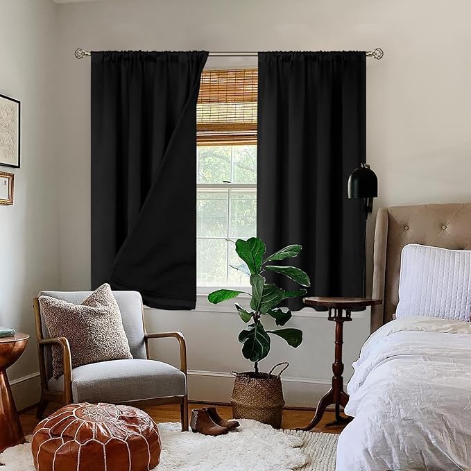 BGment Black Black Out Curtains - Image 2