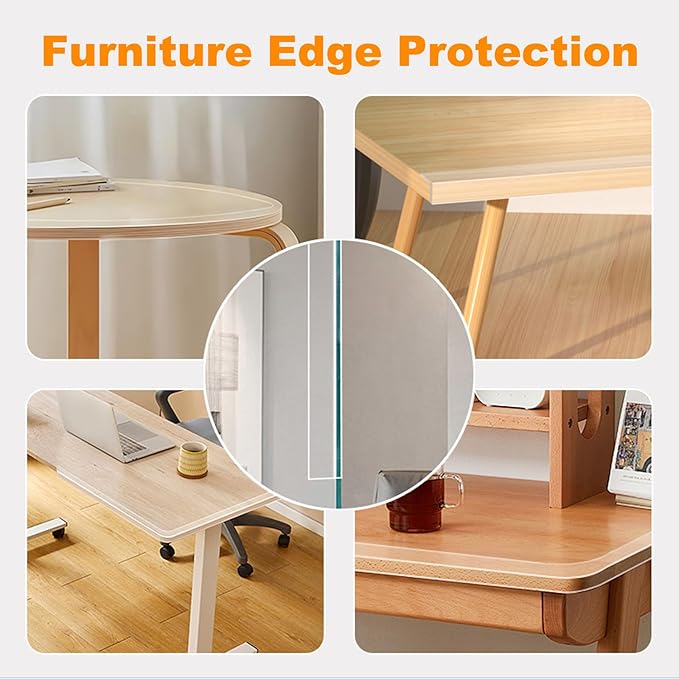 Clear Soft Corner Protectors for Furniture Strip, 2 in x 9.84 FT, Sharp Edge & - Image 6
