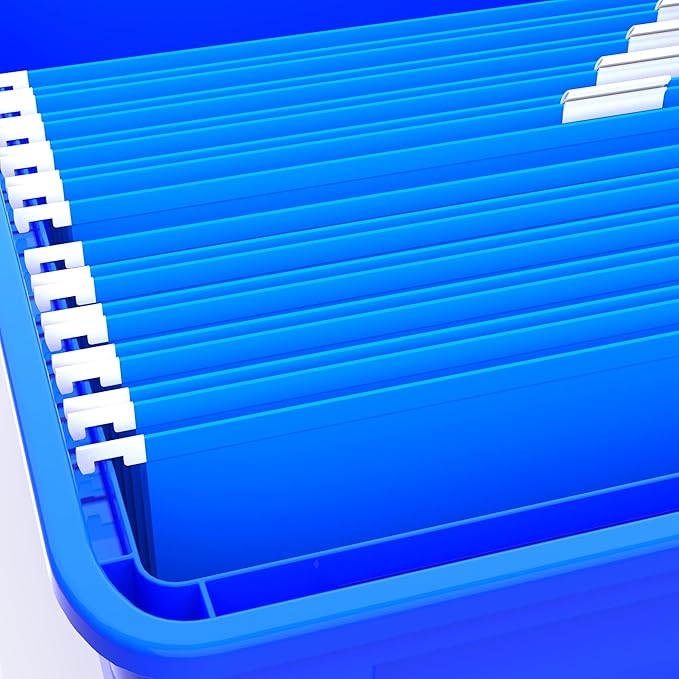 Storex Plastic File Tote, Letter/Legal Files, 18.5" X 14.25" X 10.88" - Image 4