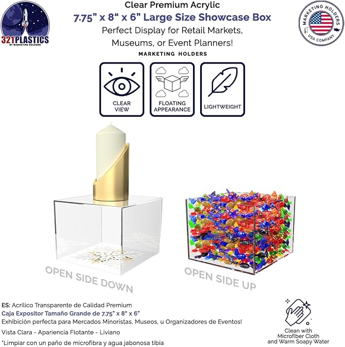 6 Pack Clear Acrylic Display Box - Image 2