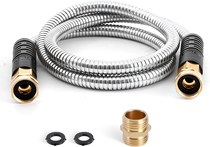 Cesun Short Garden Hose 5 ft, Small Metal Leader Hose, Drinking Water Hose by Cesun
