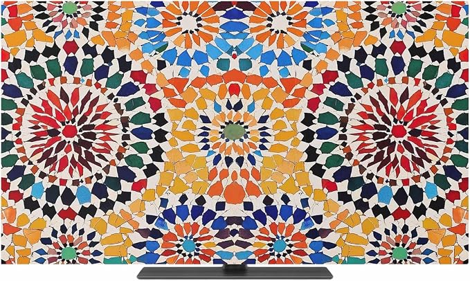Traditional Colourful Moroccan Wall Tile Mosaic Back Indoor TV Cover, Elastic by Unknown