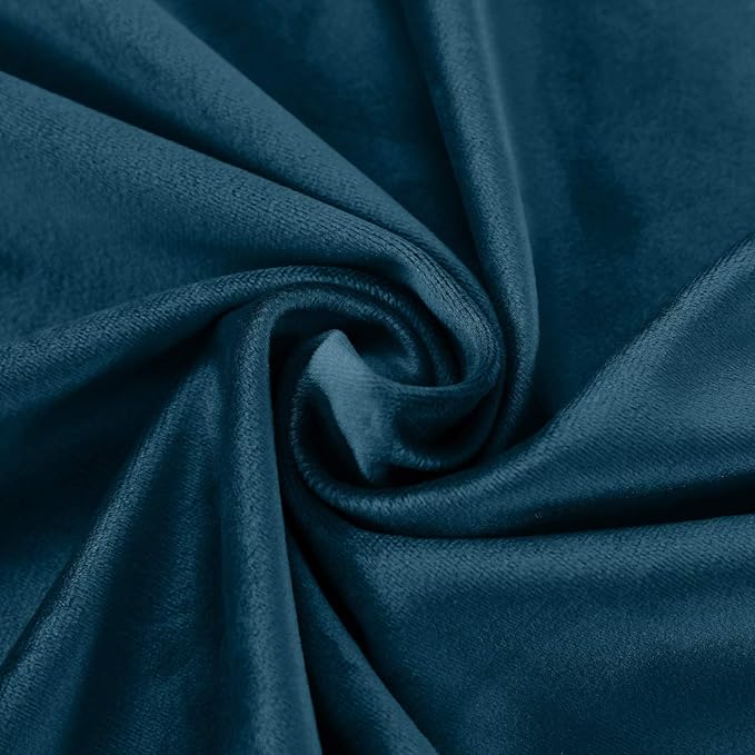ChadMade Blackout Lined Premium Velvet Curtain Midnight Blue 50Wx108L Inch - Image 6