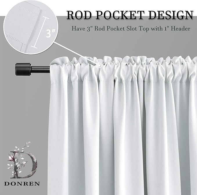 DONREN 72 Inch Room Darkening Curtain Panels - Image 4
