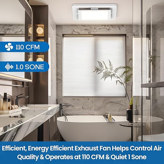 FASDUNT 2-in-1 Bathroom Exhaust Fan - Image 2