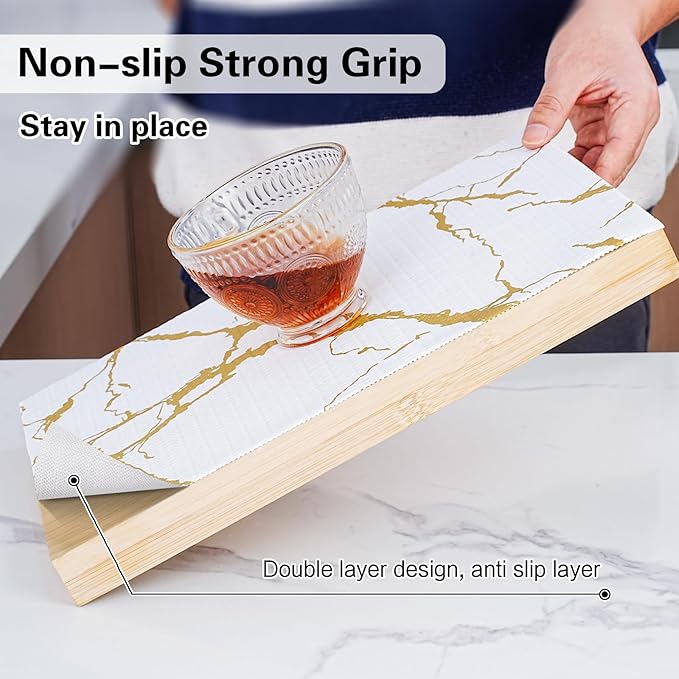 Drawer and Shelf Liner for Kitchen Cabinet, Non-Adhesive Cabinet Liner 24in x - Image 2