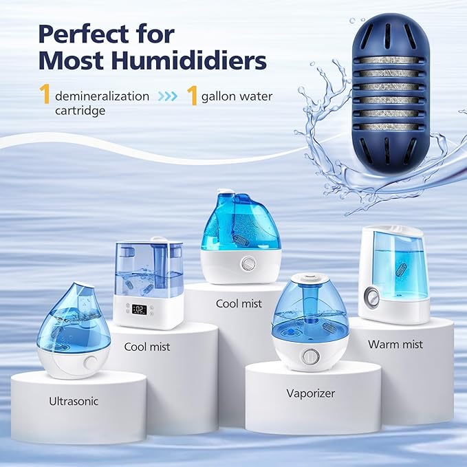 Demineralization Cartridge for HoMedics Ultrasonic Humidifiers, Filters Mineral - Image 2