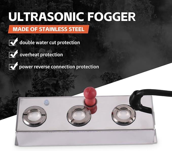 3 Head Mist Maker Ultrasonic Mist Fogger Air Humidifier Water Fountain Fog - Image 6