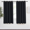 NICETOWN Black Blackout Curtain 57 inch Length, W55 x L57 Inch, 8 Grommets Top by NICETOWN