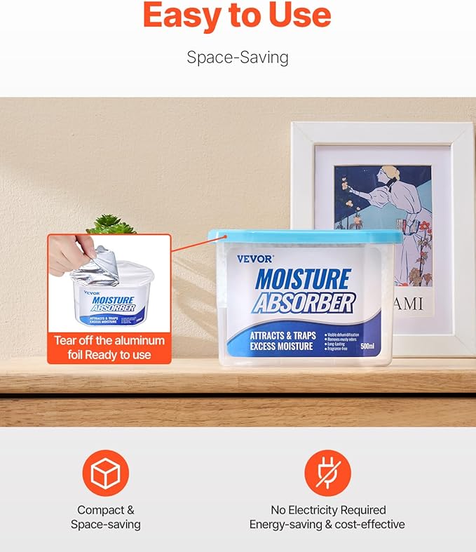 VEVOR Moisture Absorber Boxes, 10.8 oz Humidity Absorber Boxes, Fragrance Free - Image 5