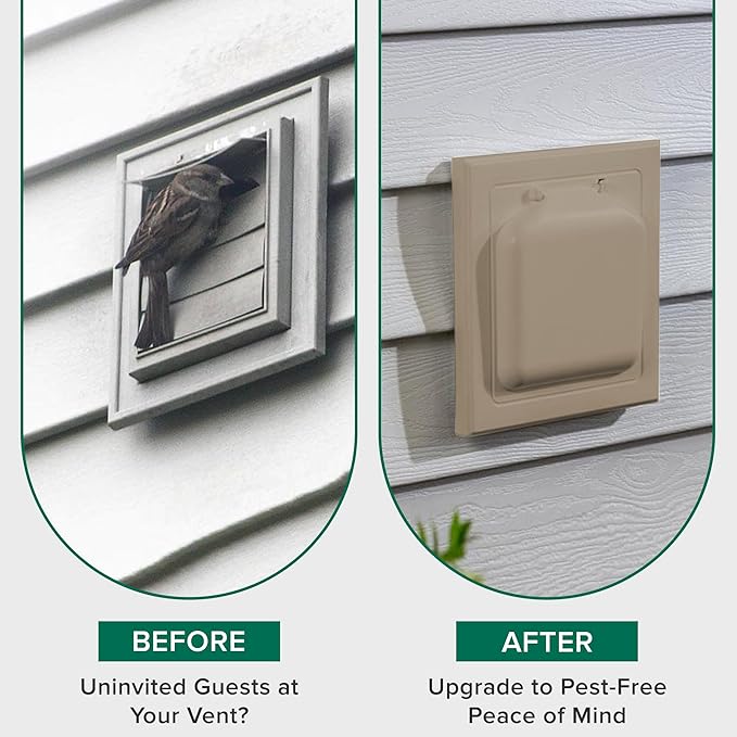 NO-PEST VENT, Exclusive Dual Door Dryer Vent Cover Outdoor 4 inch - Image 3