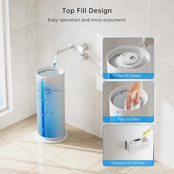 2.1Gal/8L Smart Humidifier Large Room, Top Fill Humidifiers - Image 8