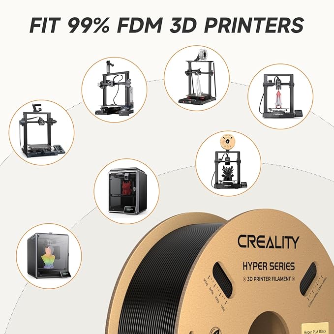 Creality Hyper PLA Filament 1.75mm Black & Grey 2KG, 30-600mm/s High Speed PLA - Image 5