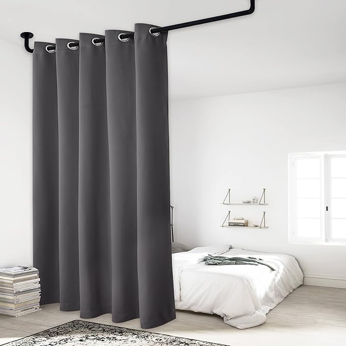 NICETOWN Total Shade Patio Door Curtain, Heavy-Duty Full Light Shading Sliding - Image 9