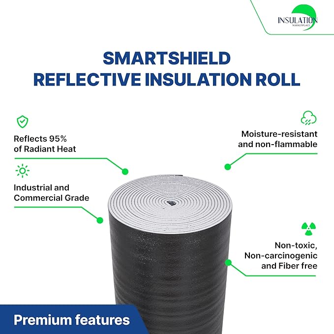 SmartSHIELD -10mm 48" x 125ft R20 Reflective Insulation roll, Foam Core Radiant - Image 3