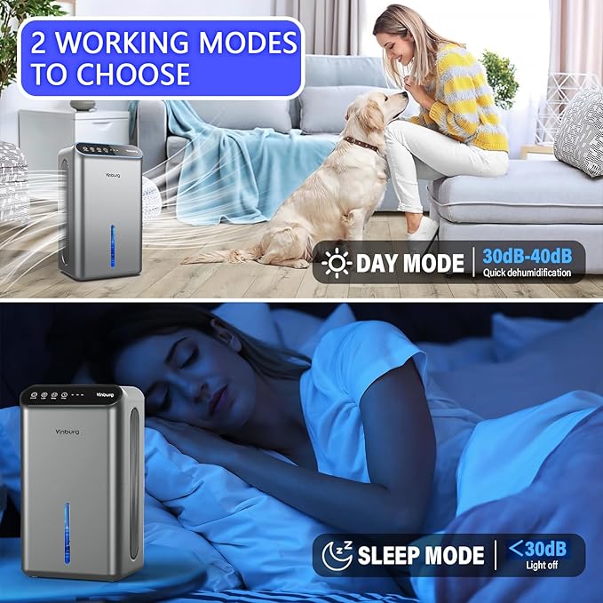 Dehumidifiers for Home Quiet Small Dehumidifier for Basement Bedroom Bathroom - Image 4