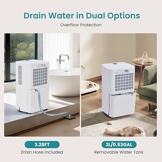OLIXIS 2000 Sq. Ft Dehumidifier, 30 Pints Dehumidifier - Image 6